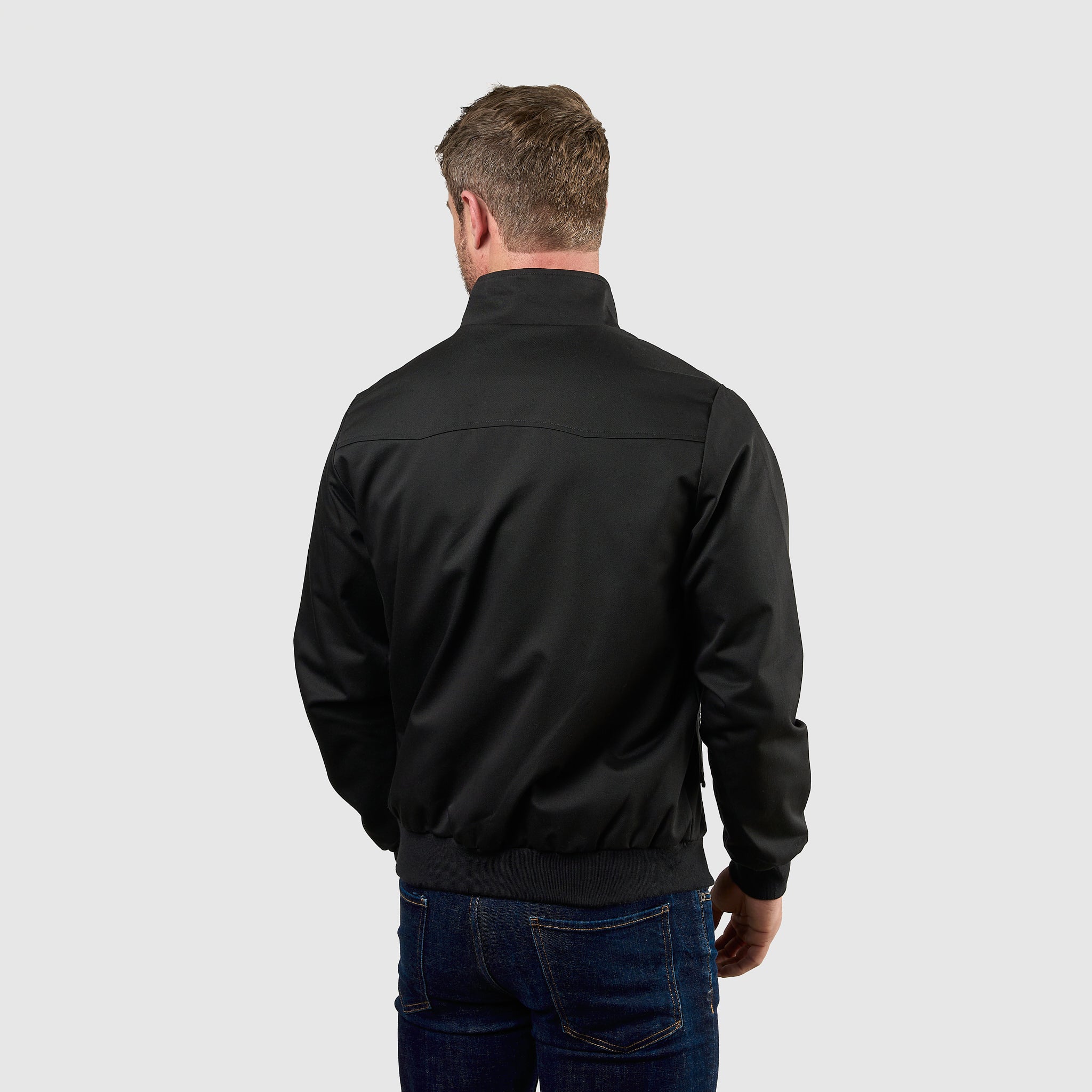 Mens Signature Harrington Jacket - Black - Image 12