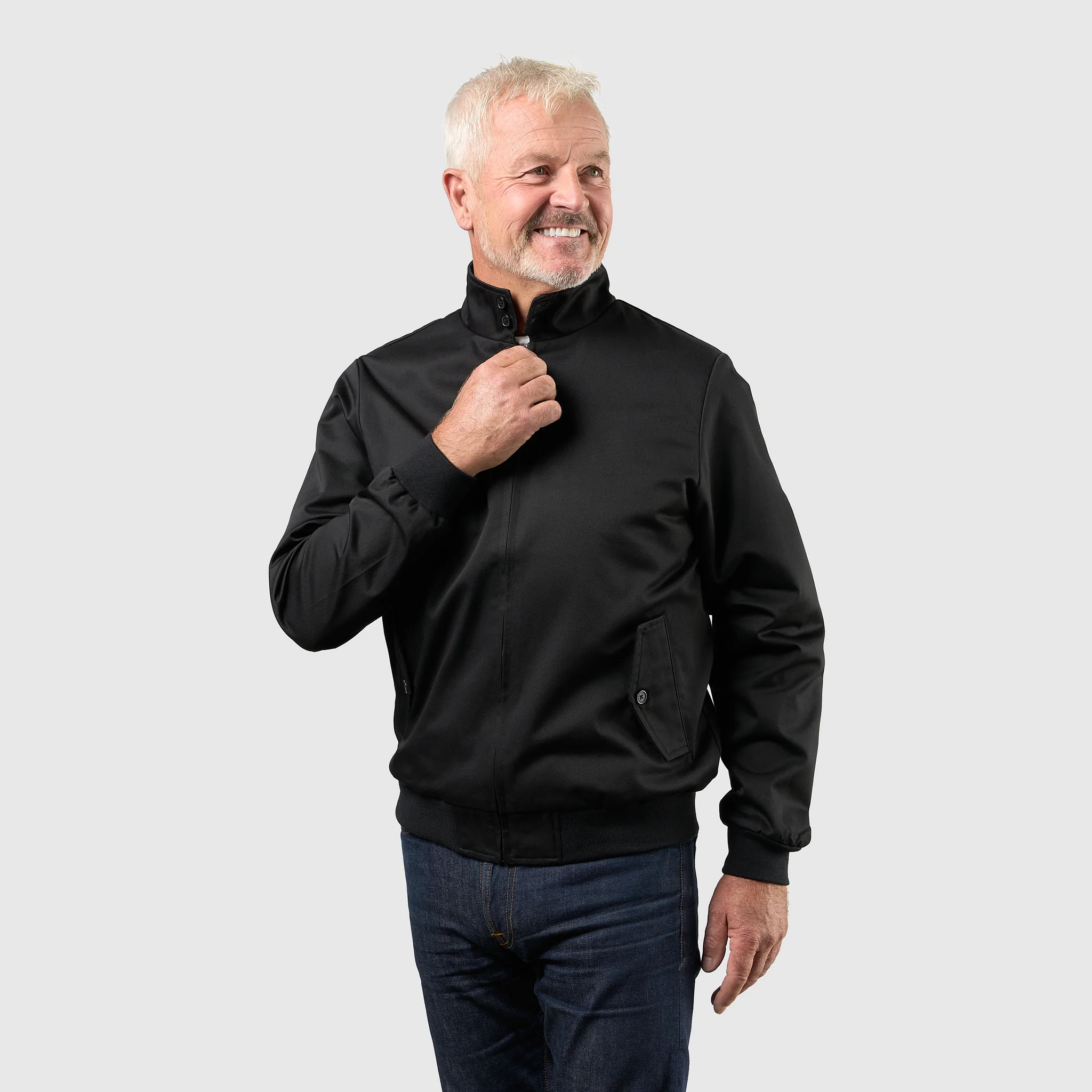 Mens Signature Harrington Jacket - Black - Image 13