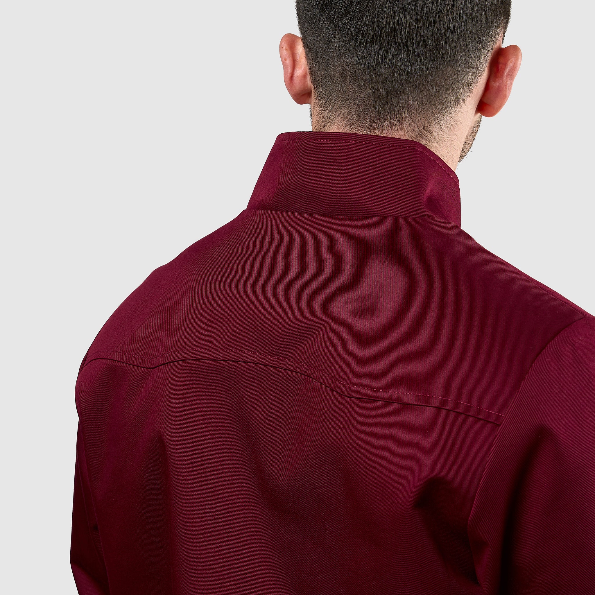 Mens Signature Harrington Jacket - Wine - Image 5