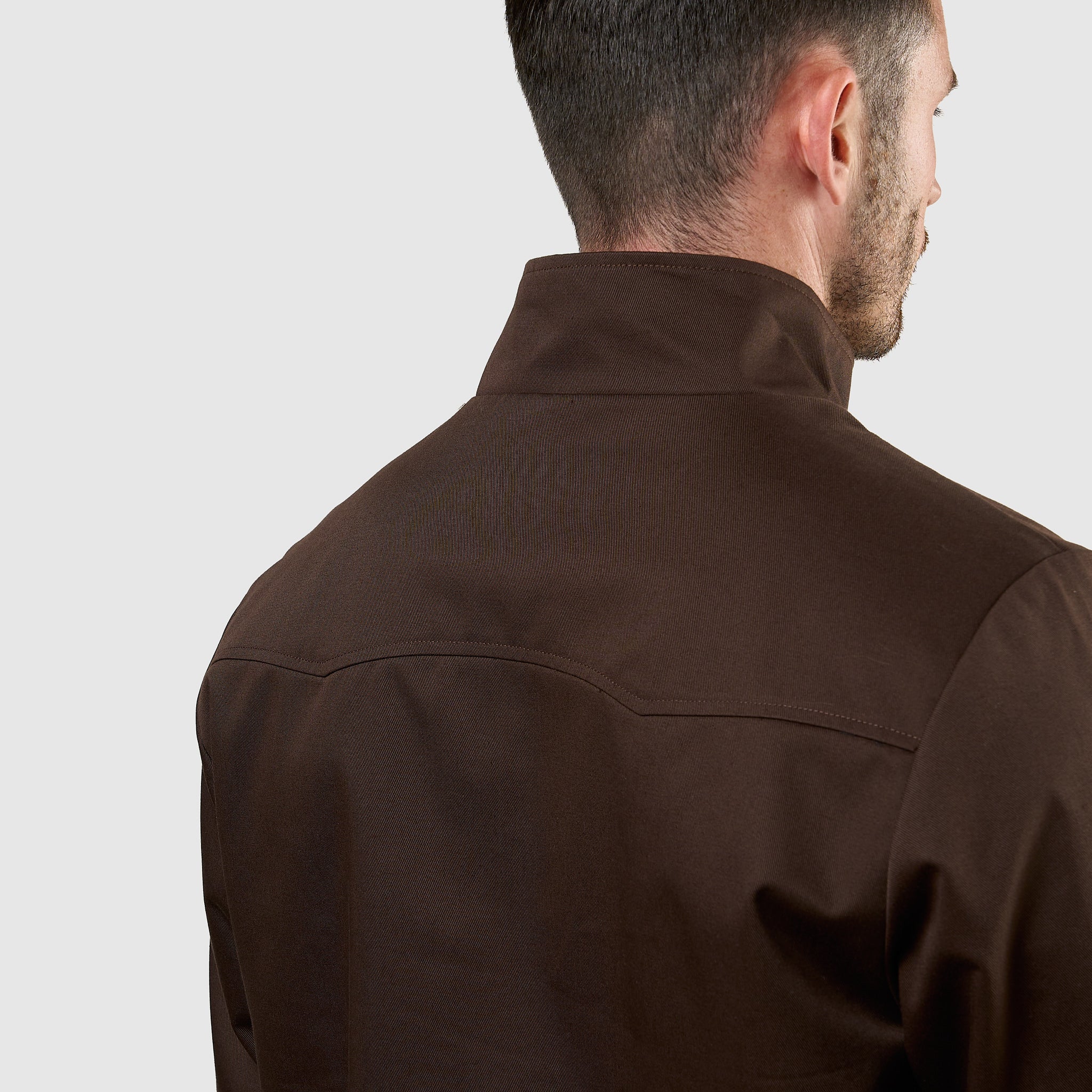 Mens Signature Harrington Jacket - Brown - Image 5