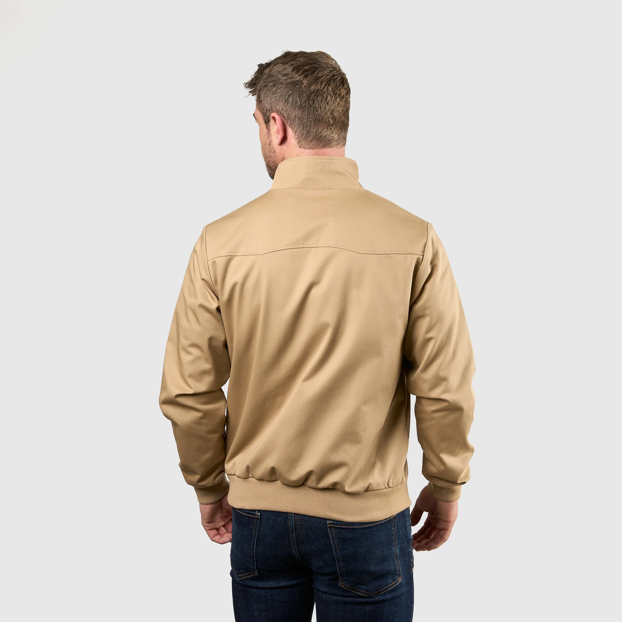 Mens Signature Harrington Jacket - Camel - Image 9