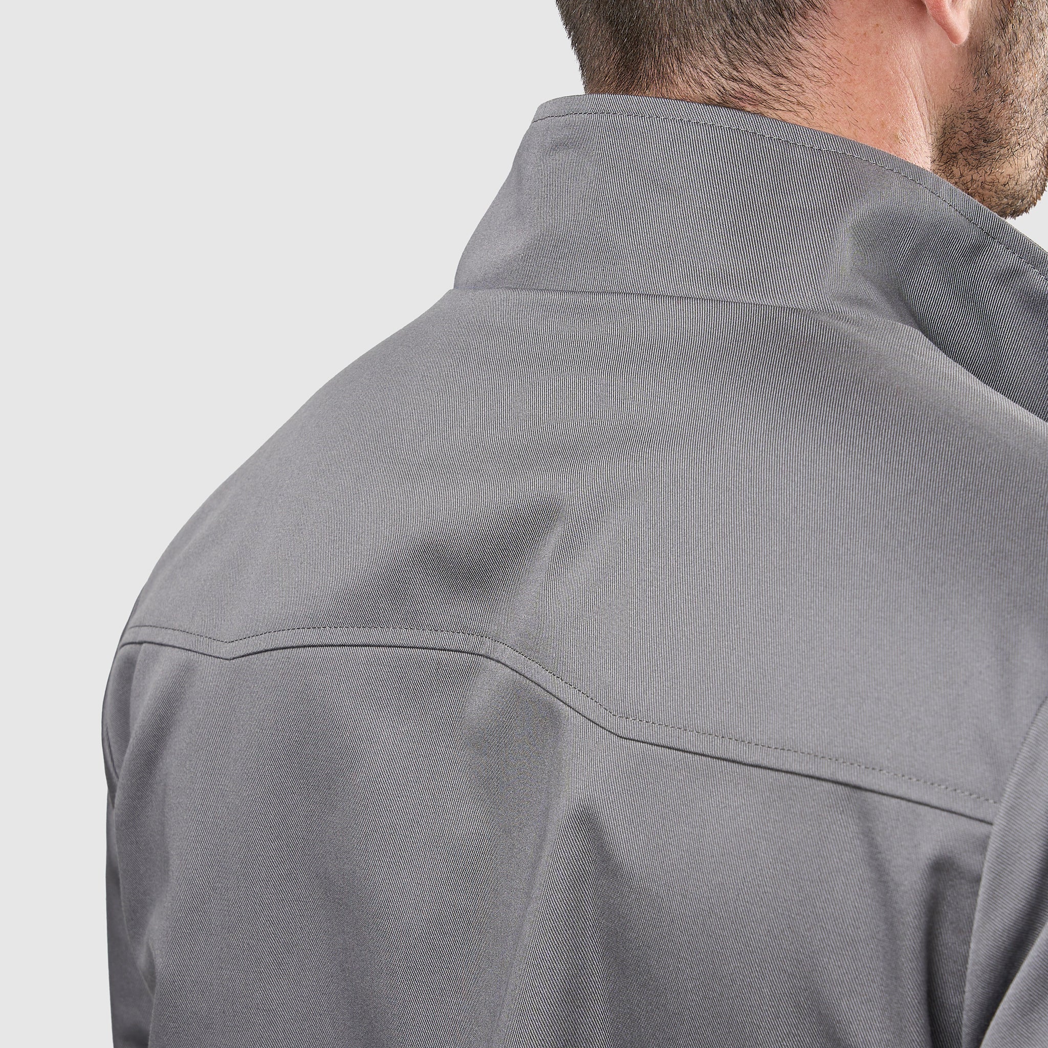 Mens Signature Harrington Jacket - Grey - Image 5