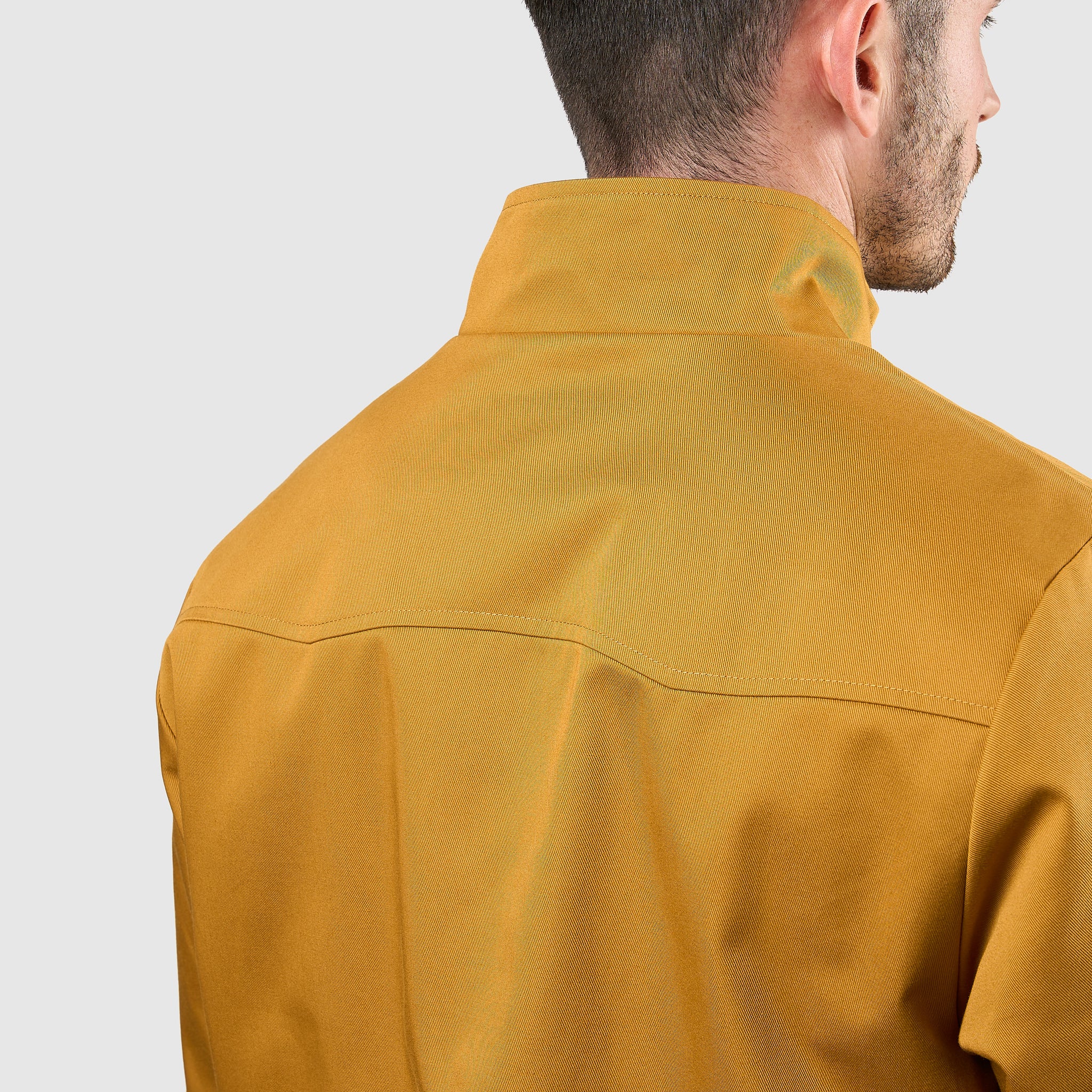 Mens Signature Harrington Jacket - Mustard - Image 5