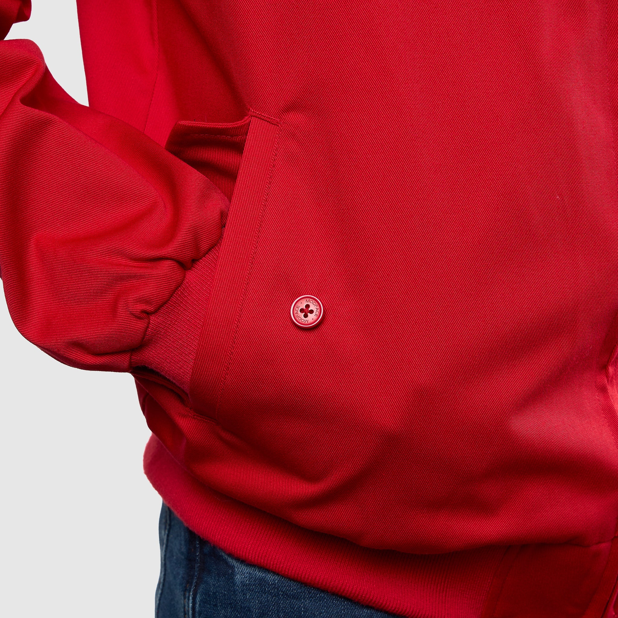 Mens Signature Harrington Jacket - Red - Image 4
