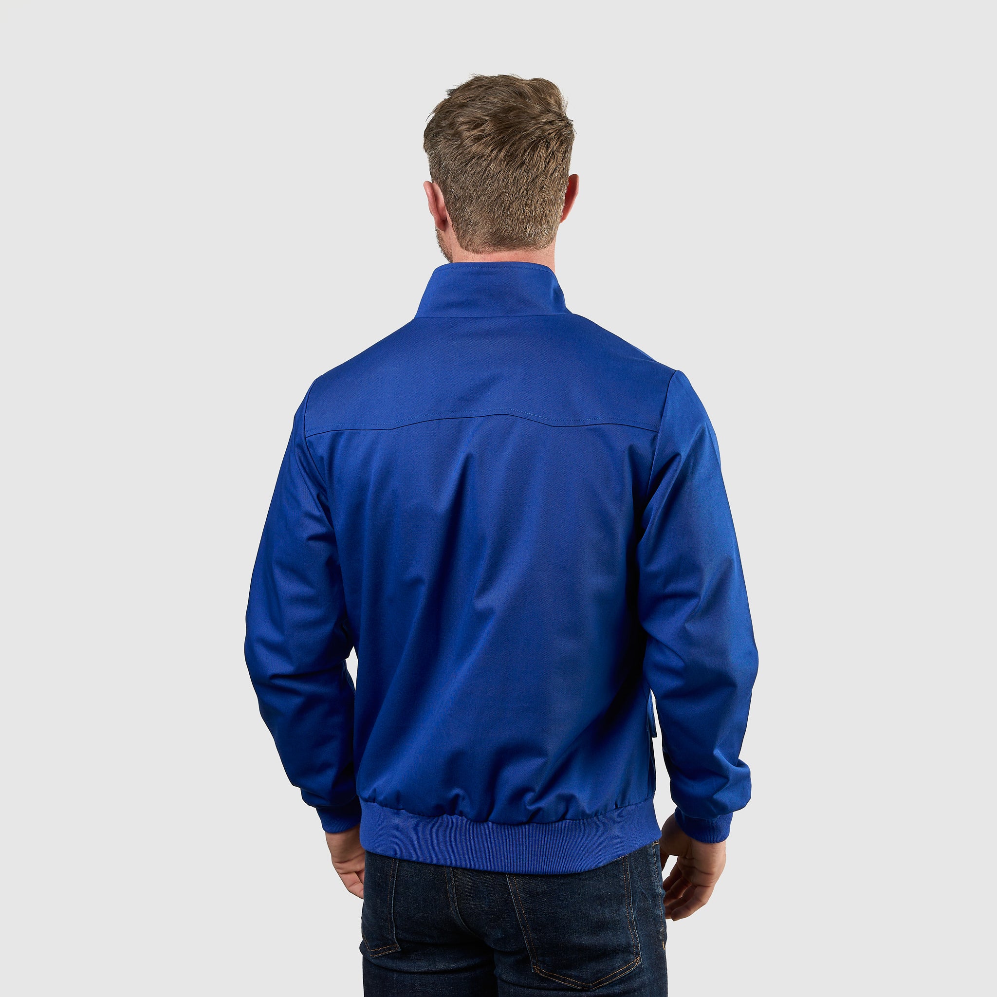 Mens Signature Harrington Jacket - Royal Blue - Image 9