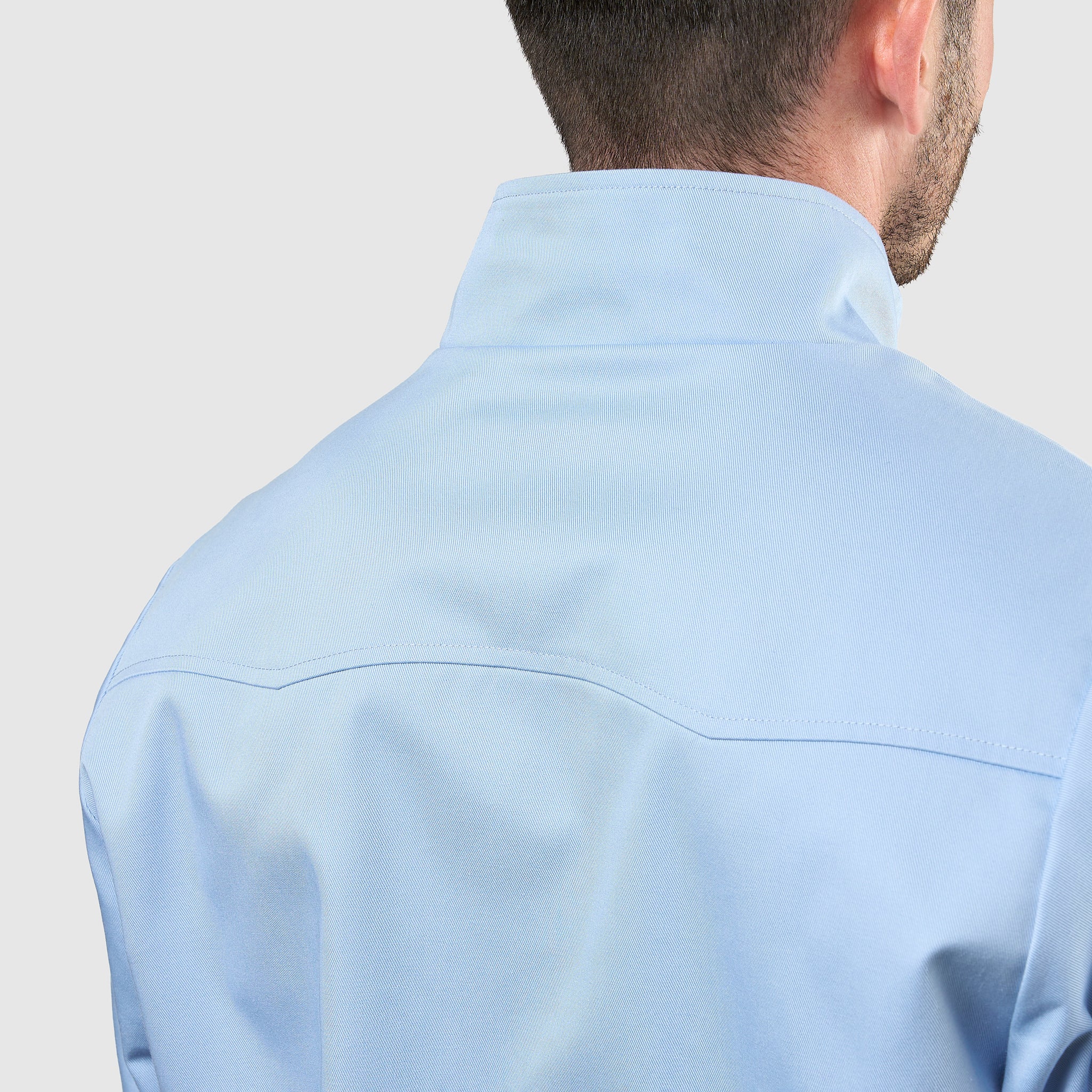 Mens Signature Harrington Jacket - Sky Blue - Image 5