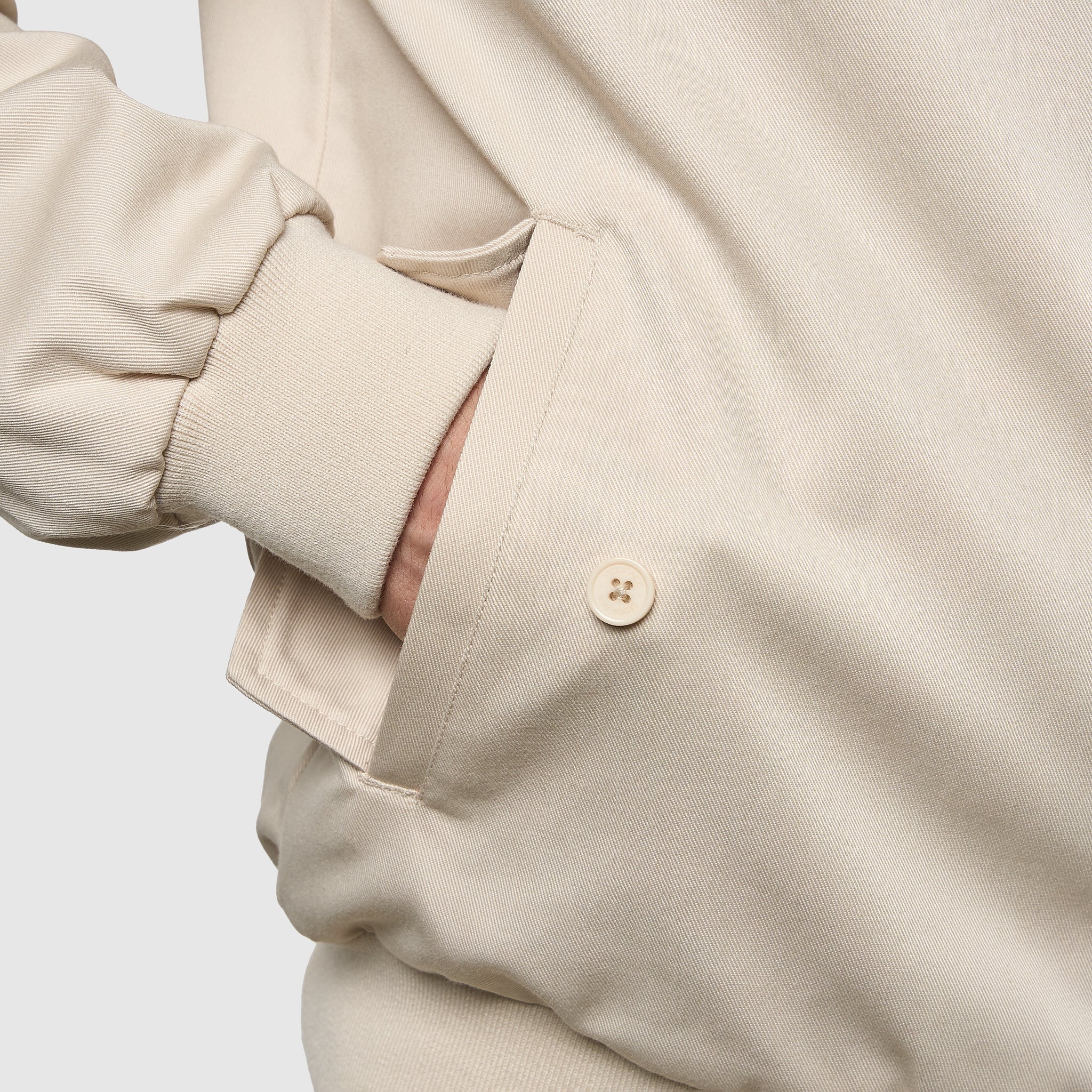 Mens Signature Harrington Jacket - Stone - Image 4