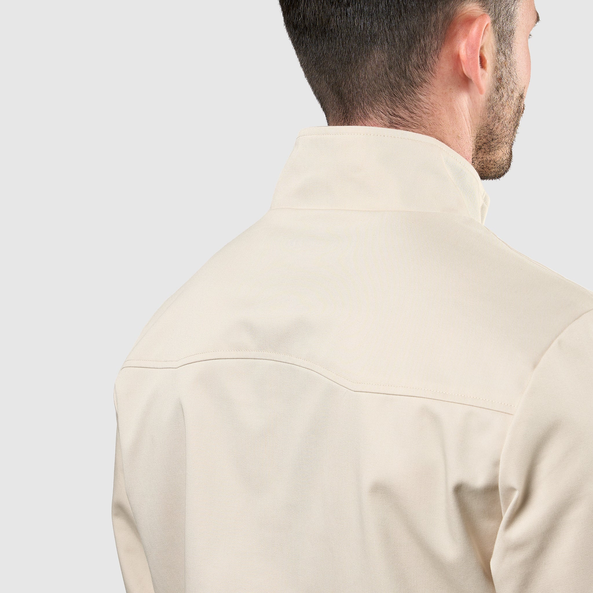Mens Signature Harrington Jacket - Stone - Image 5